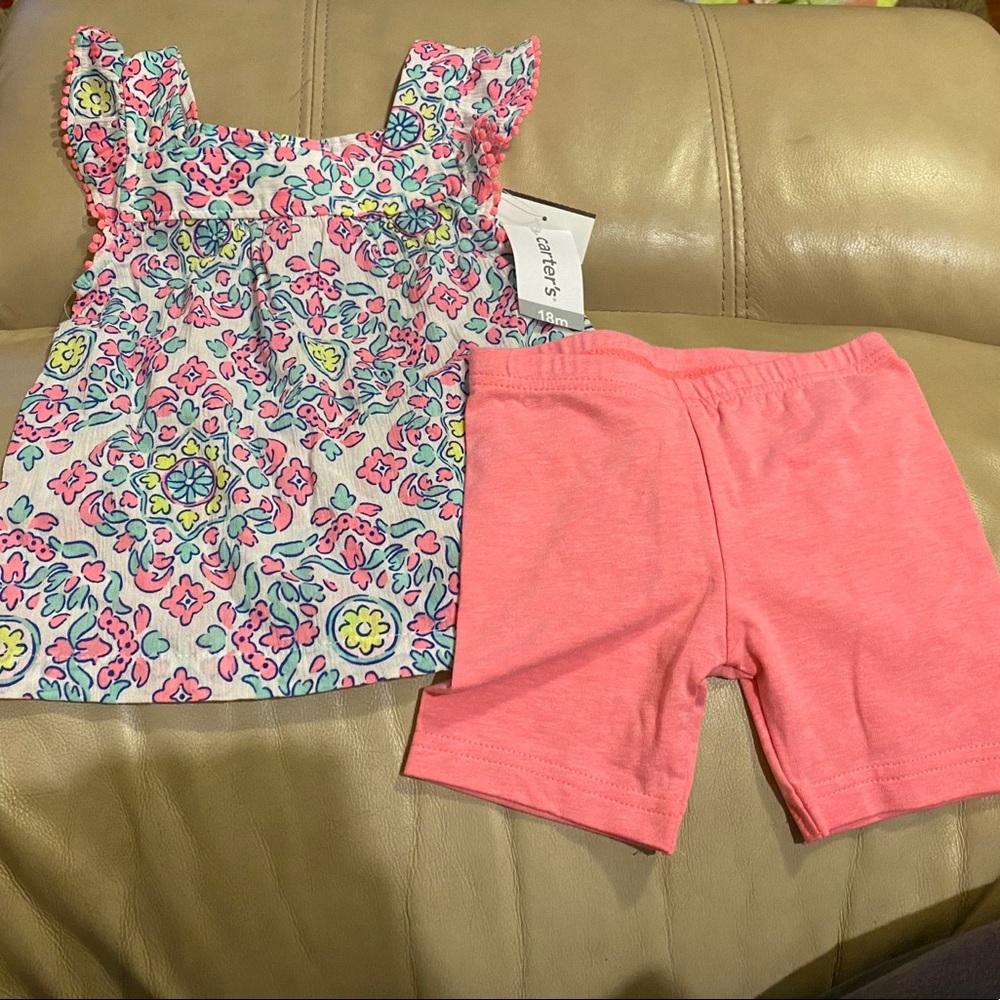 NWT Carter’s girls size 18 mo adorable set